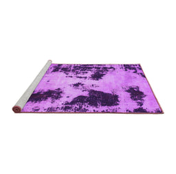Sideview of Machine Washable Abstract Purple Modern Area Rugs, wshabs1247pur