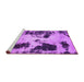 Sideview of Machine Washable Abstract Purple Modern Area Rugs, wshabs1247pur