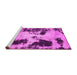 Sideview of Machine Washable Abstract Pink Modern Rug, wshabs1247pnk