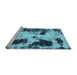 Sideview of Machine Washable Abstract Light Blue Modern Rug, wshabs1247lblu