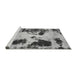 Sideview of Machine Washable Abstract Gray Modern Rug, wshabs1247gry