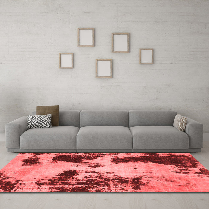 Modern Red Washable Rugs