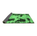 Sideview of Abstract Emerald Green Modern Rug, abs1247emgrn