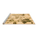 Sideview of Machine Washable Abstract Orange Modern Area Rugs, wshabs1248org