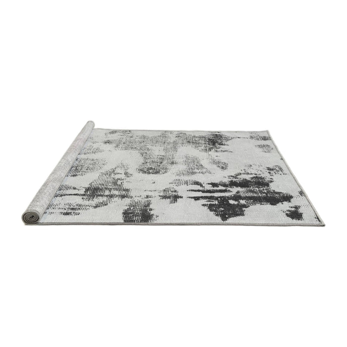 Sideview of Machine Washable Abstract Gray Modern Rug, wshabs1248gry