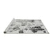 Sideview of Machine Washable Abstract Gray Modern Rug, wshabs1248gry