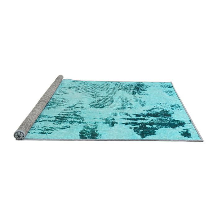 Sideview of Machine Washable Abstract Light Blue Modern Rug, wshabs1248lblu
