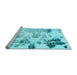 Sideview of Machine Washable Abstract Light Blue Modern Rug, wshabs1248lblu