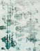 Abstract Dark Sea Green Modern Rug, abs1248