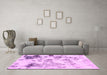 Machine Washable Abstract Pink Modern Rug in a Living Room, wshabs1248pnk