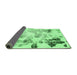 Sideview of Abstract Emerald Green Modern Rug, abs1248emgrn