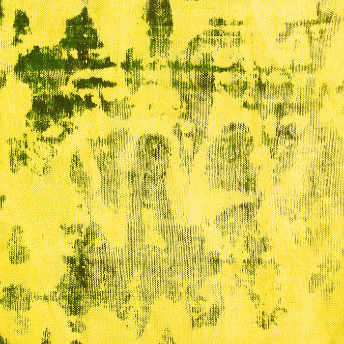 Square Abstract Yellow Modern Rug, abs1248yw