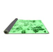 Sideview of Abstract Green Modern Rug, abs1248grn