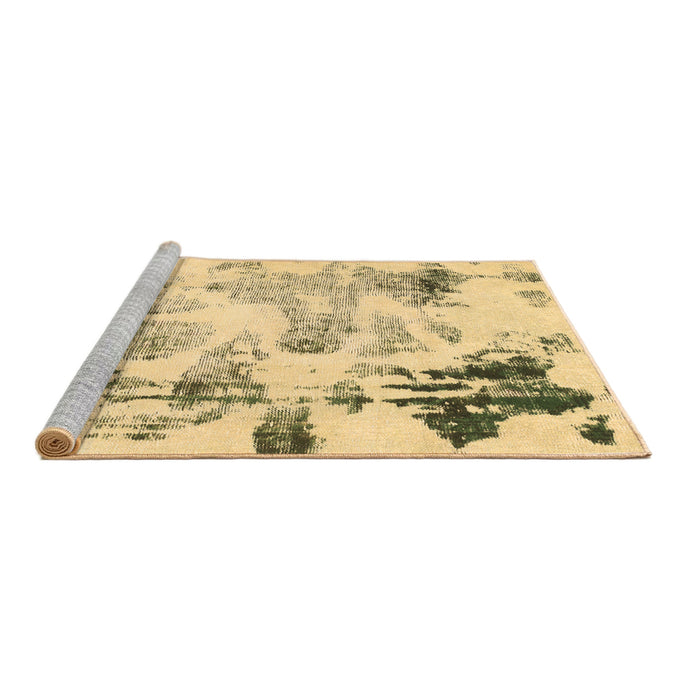 Sideview of Machine Washable Abstract Brown Modern Rug, wshabs1248brn