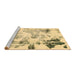 Sideview of Machine Washable Abstract Brown Modern Rug, wshabs1248brn