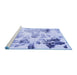 Sideview of Machine Washable Abstract Blue Modern Rug, wshabs1248blu