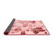 Abstract Red Modern Area Rugs