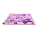 Sideview of Machine Washable Abstract Pink Modern Rug, wshabs1248pnk