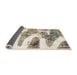 Sideview of Abstract Dark Almond Brown Modern Rug, abs1249