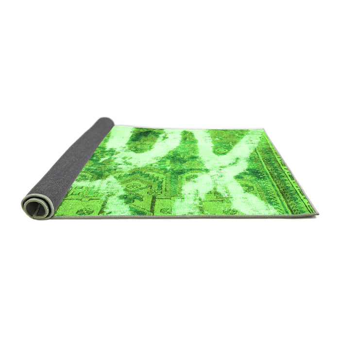 Sideview of Abstract Green Modern Rug, abs1249grn
