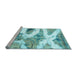 Sideview of Machine Washable Abstract Light Blue Modern Rug, wshabs1249lblu