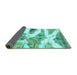 Sideview of Abstract Turquoise Modern Rug, abs1249turq