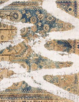 Abstract Dark Almond Brown Modern Rug, abs1249