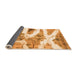 Sideview of Abstract Orange Modern Rug, abs1249org