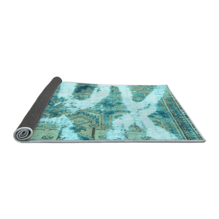 Sideview of Abstract Light Blue Modern Rug, abs1249lblu