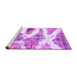 Sideview of Machine Washable Abstract Purple Modern Area Rugs, wshabs1249pur