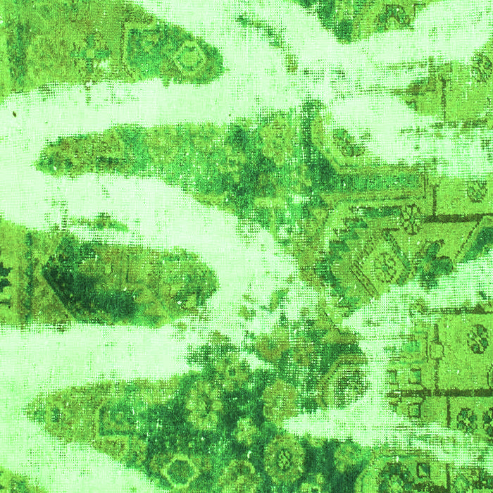 Machine Washable Abstract Green Modern Area Rugs, wshabs1249grn