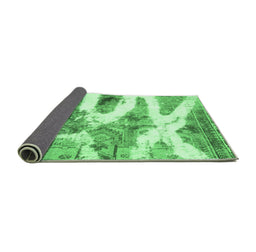 Sideview of Abstract Emerald Green Modern Rug, abs1249emgrn
