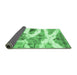 Sideview of Abstract Emerald Green Modern Rug, abs1249emgrn