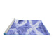 Sideview of Machine Washable Abstract Blue Modern Rug, wshabs1249blu