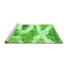 Sideview of Machine Washable Abstract Green Modern Area Rugs, wshabs1249grn