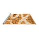 Sideview of Machine Washable Abstract Orange Modern Area Rugs, wshabs1249org