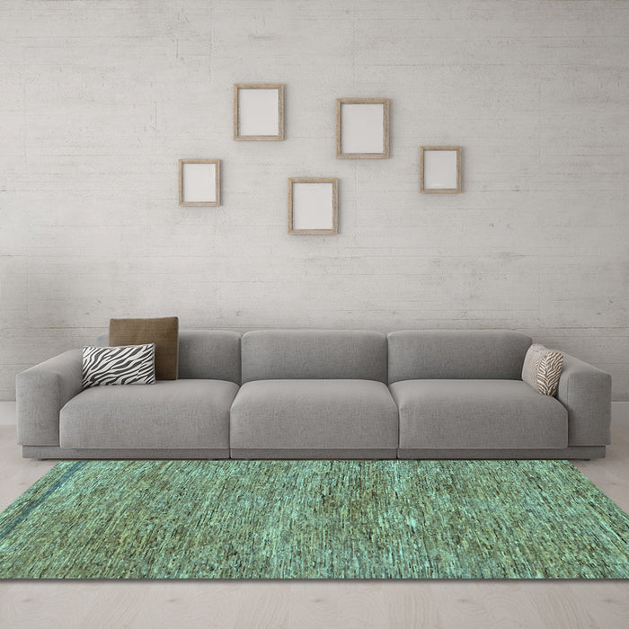 Machine Washable Abstract Light Blue Modern Rug in a Living Room, wshabs124lblu