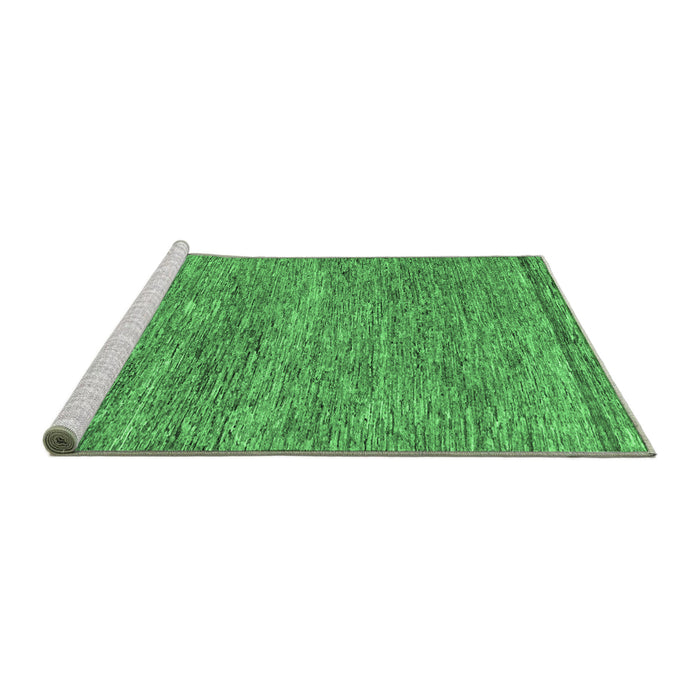 Sideview of Machine Washable Abstract Emerald Green Modern Area Rugs, wshabs124emgrn