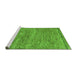 Sideview of Machine Washable Abstract Green Modern Area Rugs, wshabs124grn