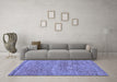 Machine Washable Abstract Blue Modern Rug in a Living Room, wshabs124blu