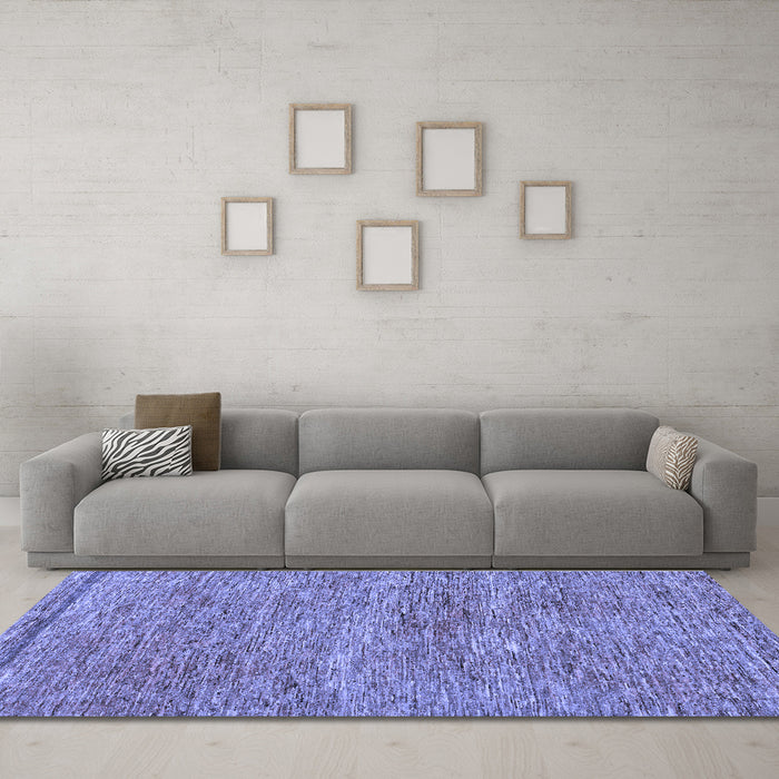 Machine Washable Abstract Blue Modern Rug in a Living Room, wshabs124blu