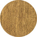 Round Abstract Brown Modern Rug, abs124brn