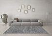 Machine Washable Abstract Gray Modern Rug in a Living Room,, wshabs124gry