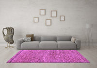 Machine Washable Abstract Purple Modern Rug, wshabs124pur