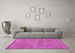 Machine Washable Abstract Purple Modern Area Rugs in a Living Room, wshabs124pur