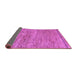 Sideview of Abstract Purple Modern Rug, abs124pur