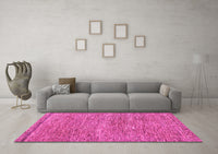 Machine Washable Abstract Pink Modern Rug, wshabs124pnk