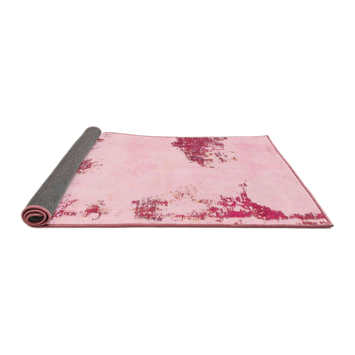Sideview of Abstract Pink Modern Rug, abs1250