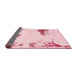 Sideview of Abstract Pink Modern Rug, abs1250