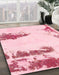 Machine Washable Abstract Pink Rug in a Family Room, wshabs1250